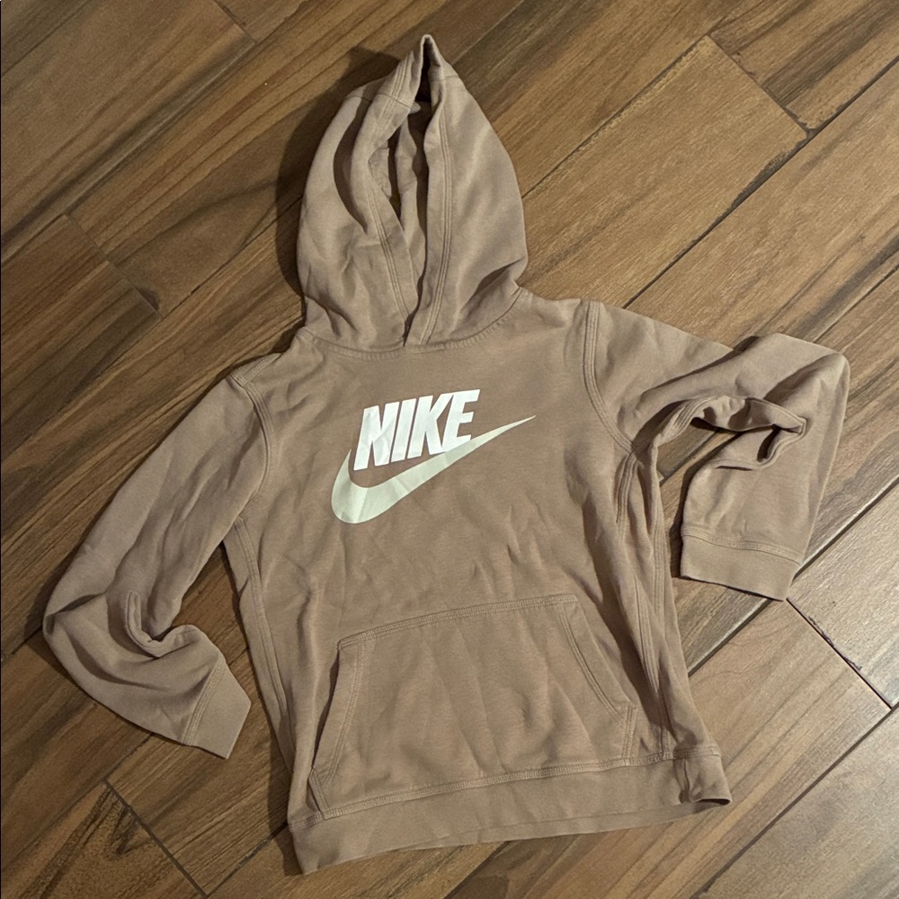 Nike Brown Hoodie with White Logo